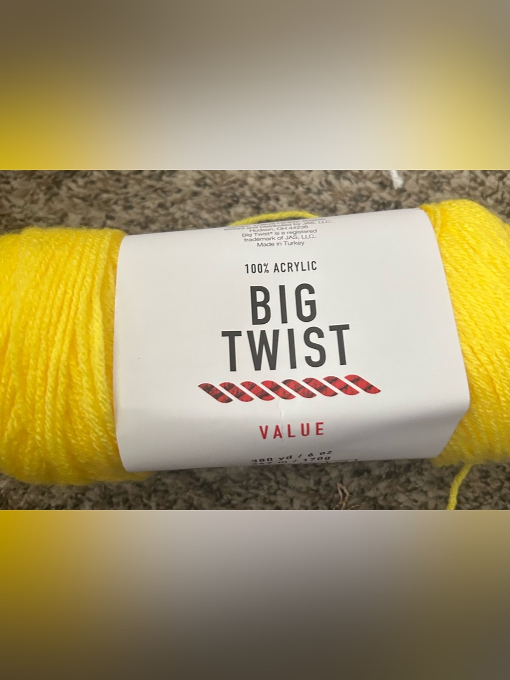 Big Twist Yarn Varsity Yellow